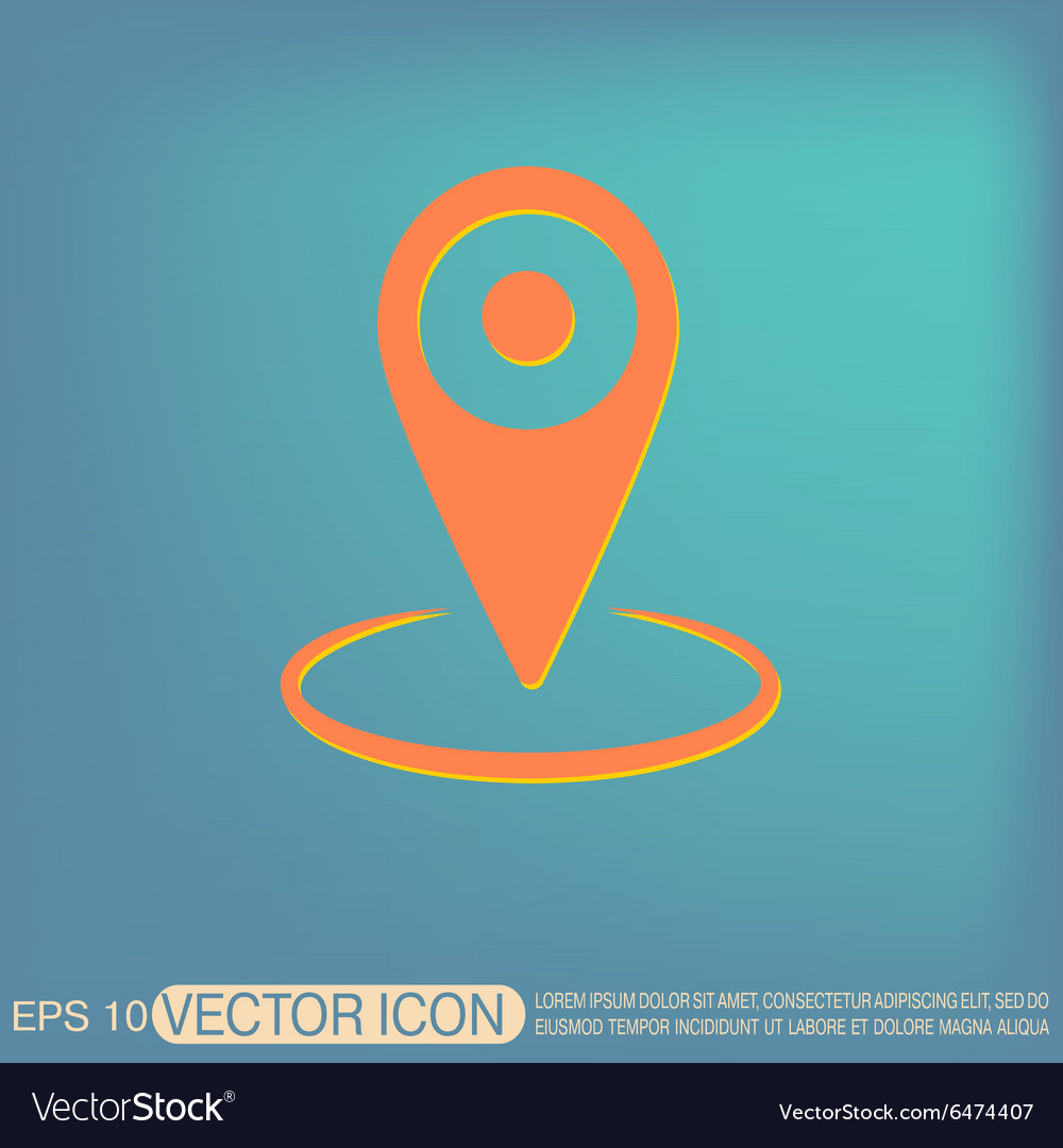 Pin location on the map Royalty Free Vector Image