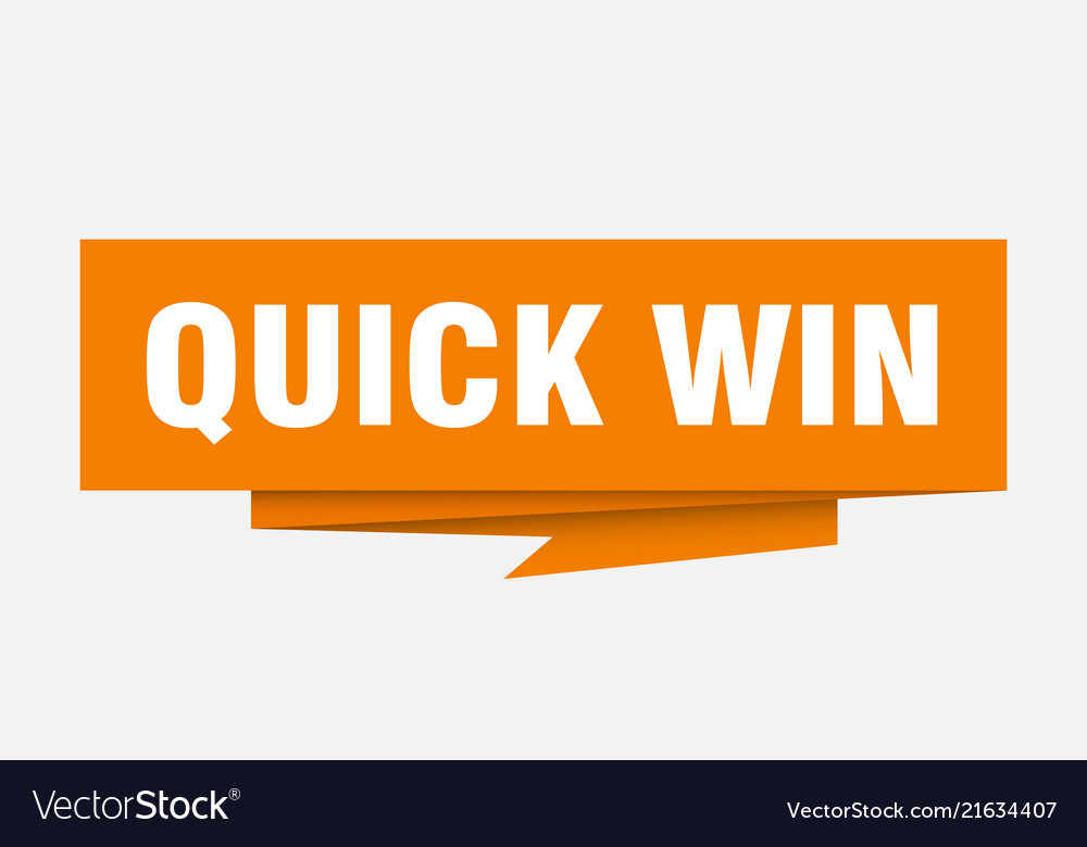 Quick win Royalty Free Vector Image - VectorStock