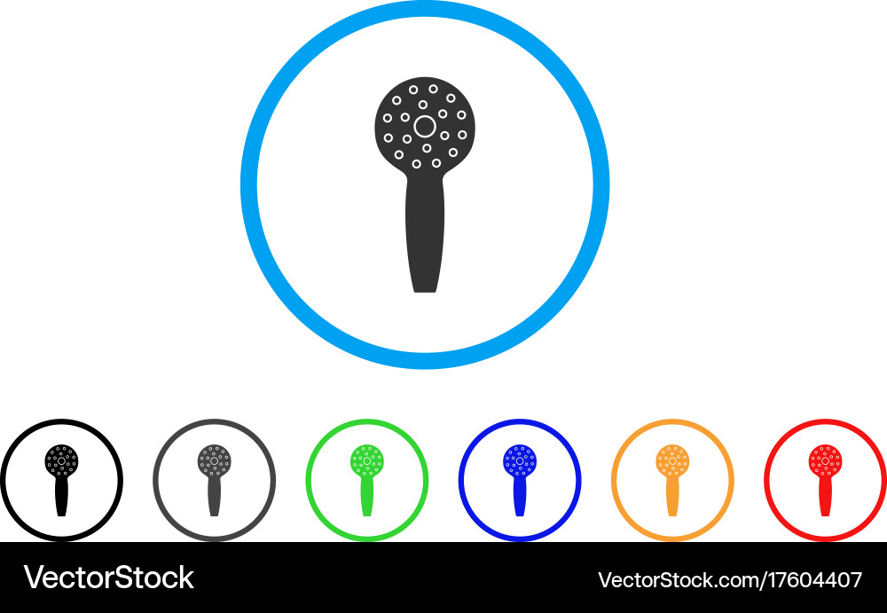 Shower head rounded icon Royalty Free Vector Image