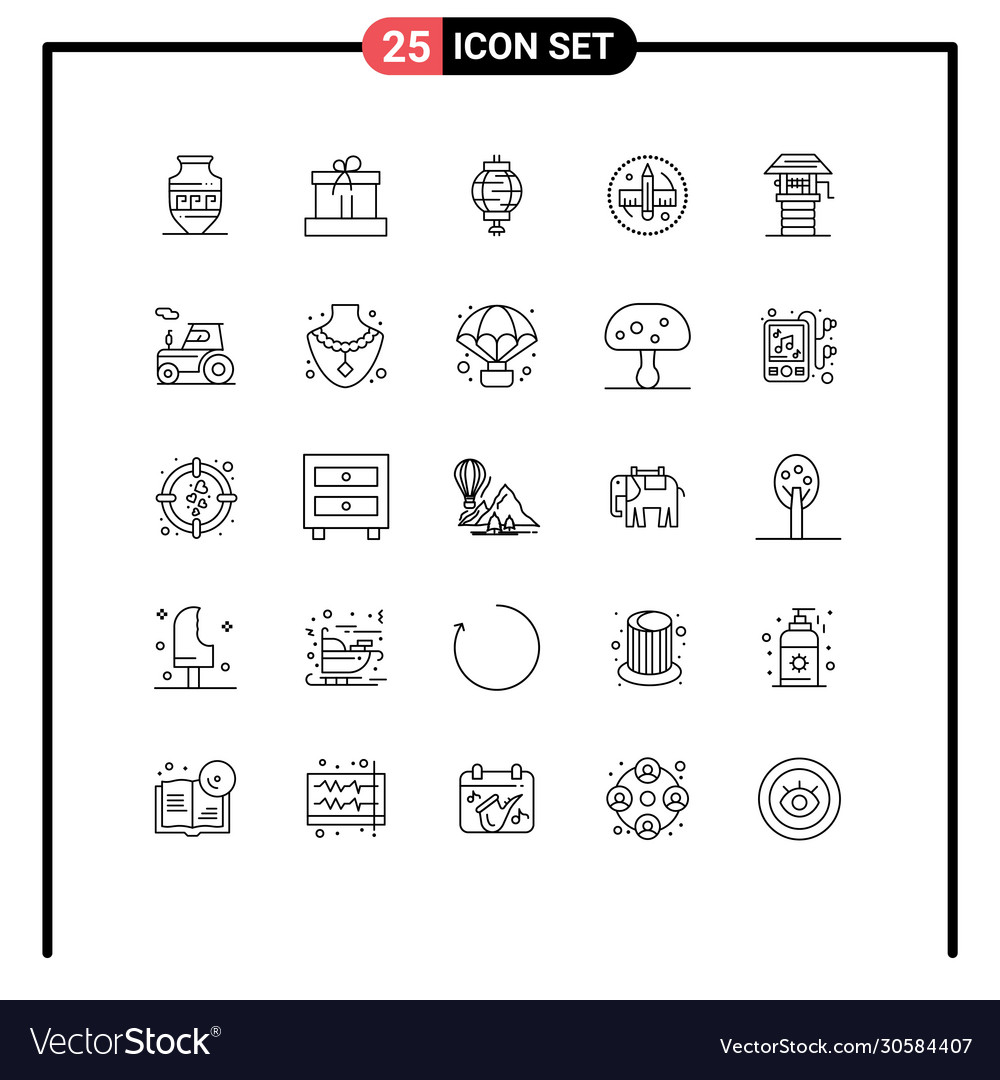 Universal icon symbols group 25 modern lines