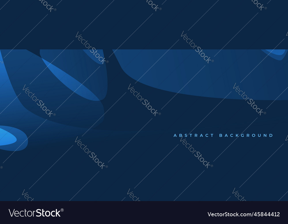 Abstract modern blue banner wide dark Royalty Free Vector