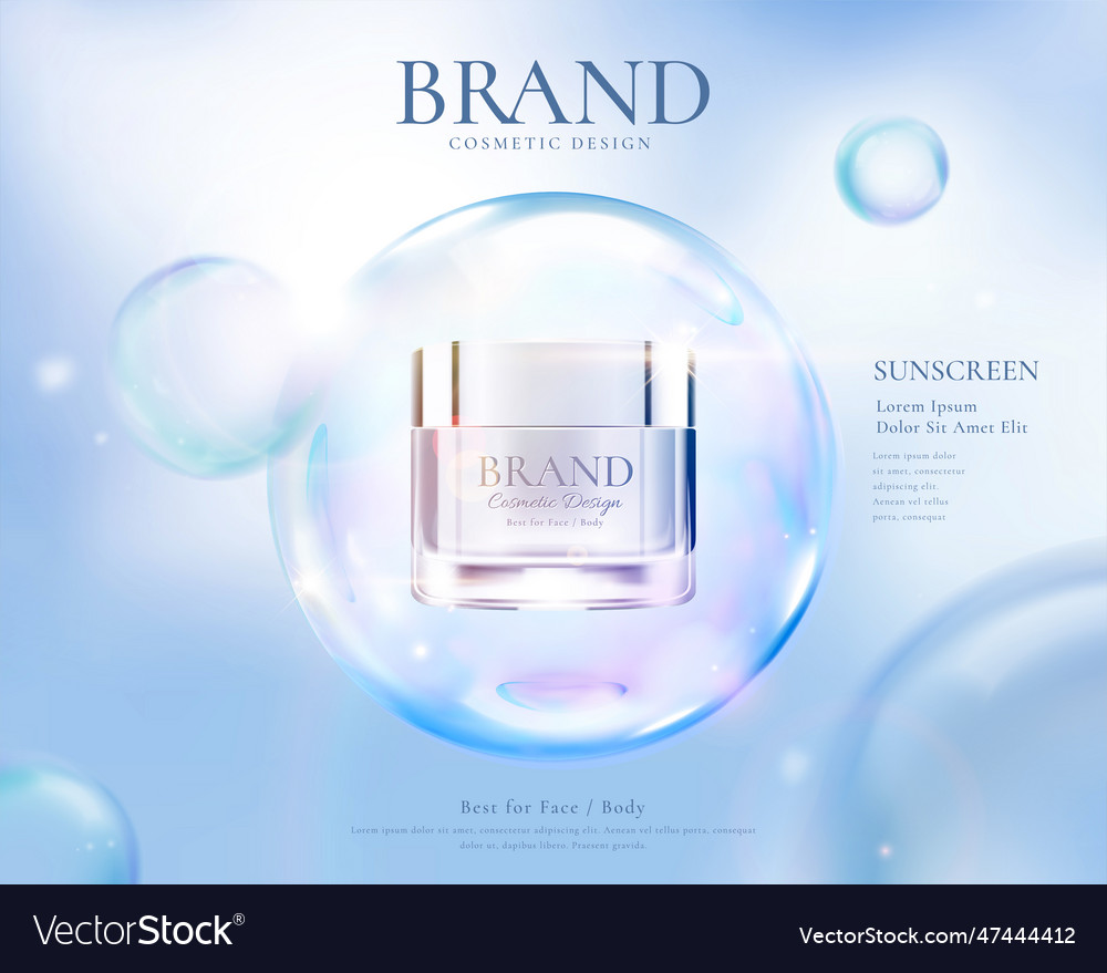 Beauty Product Ad Template Royalty Free Vector Image