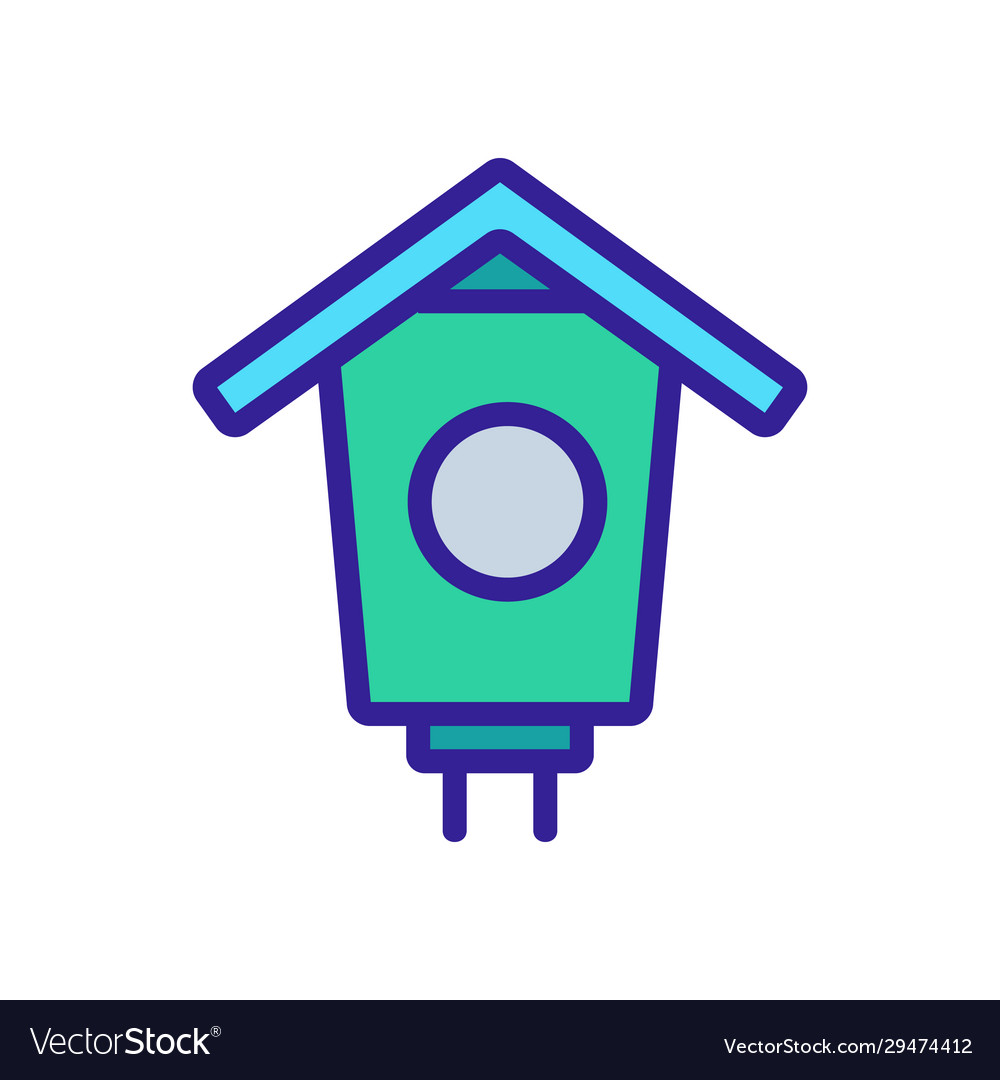 Bird house icon isolated contour symbol