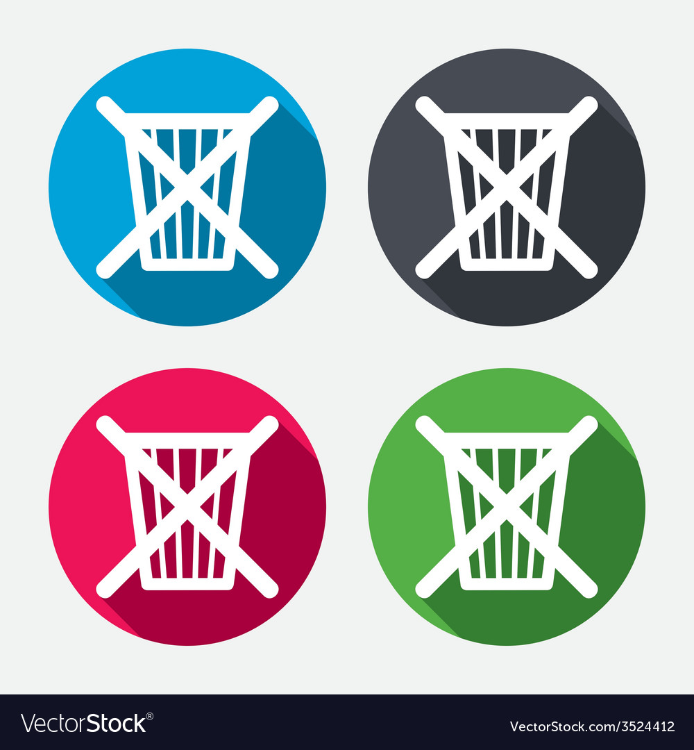 Do not throw in trash recycle bin sign icon Vector Image