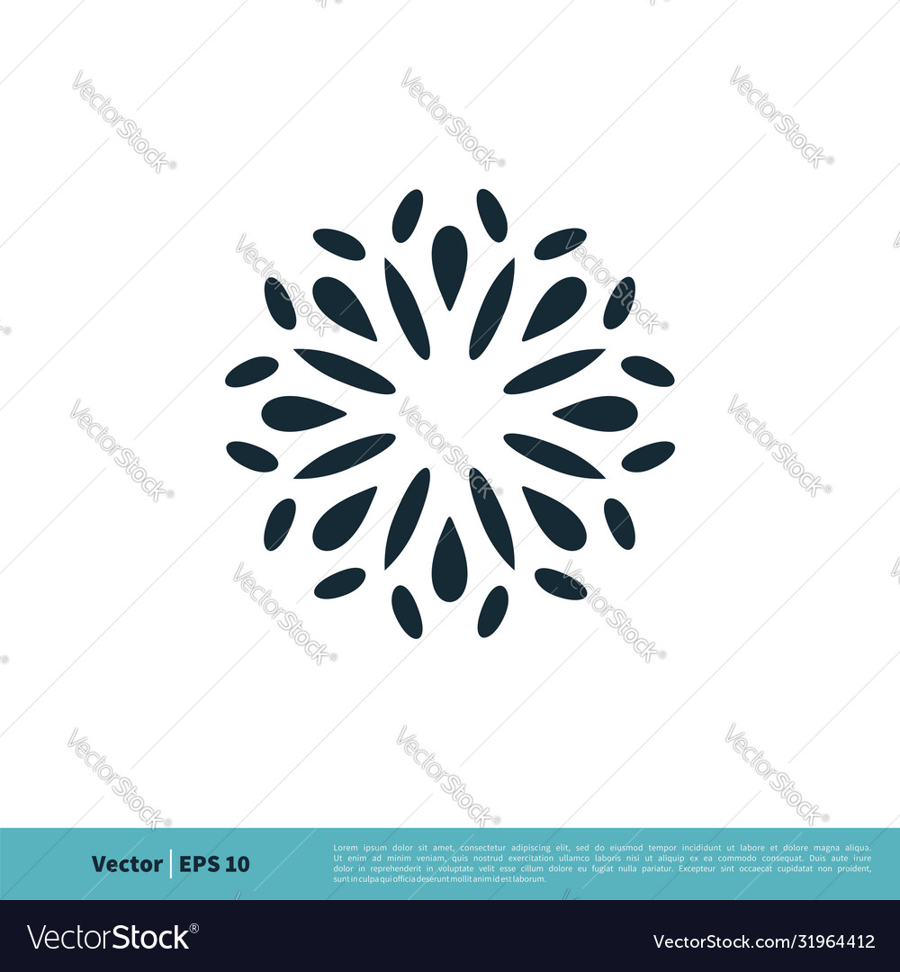 Flower ornamental decorative icon logo template