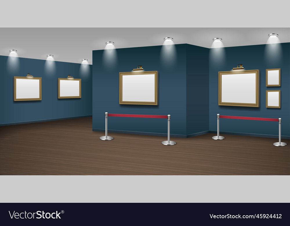 Gallery museum mockup Royalty Free Vector Image