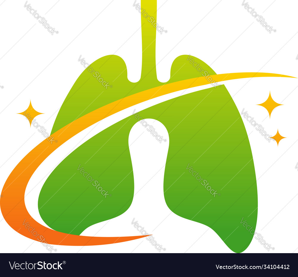 Lungs health logo template lung care designs