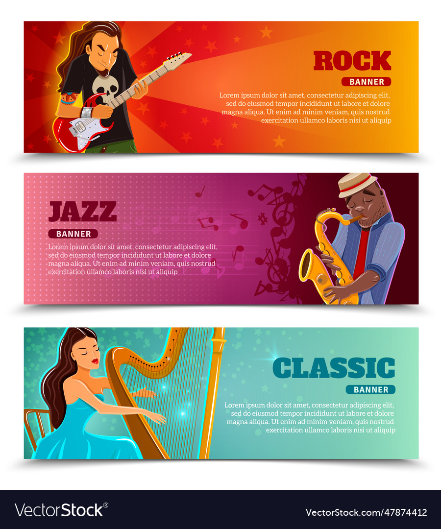 Musik Performance Flat Banner Set