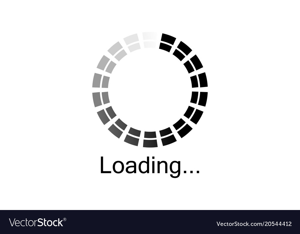 Progress loading download progress symbol logo Vector Image