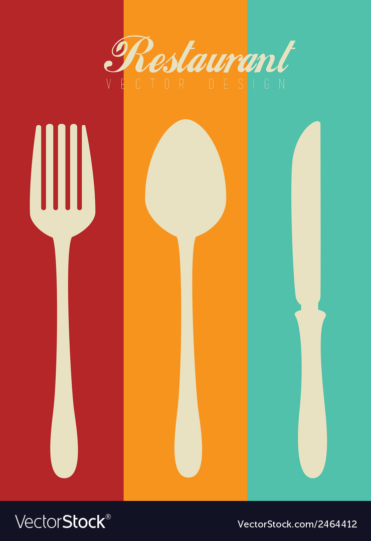Restaurant menu over colors background Royalty Free Vector
