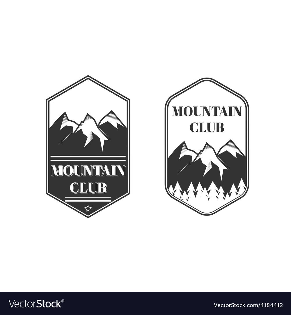 Two vintage mountain labels
