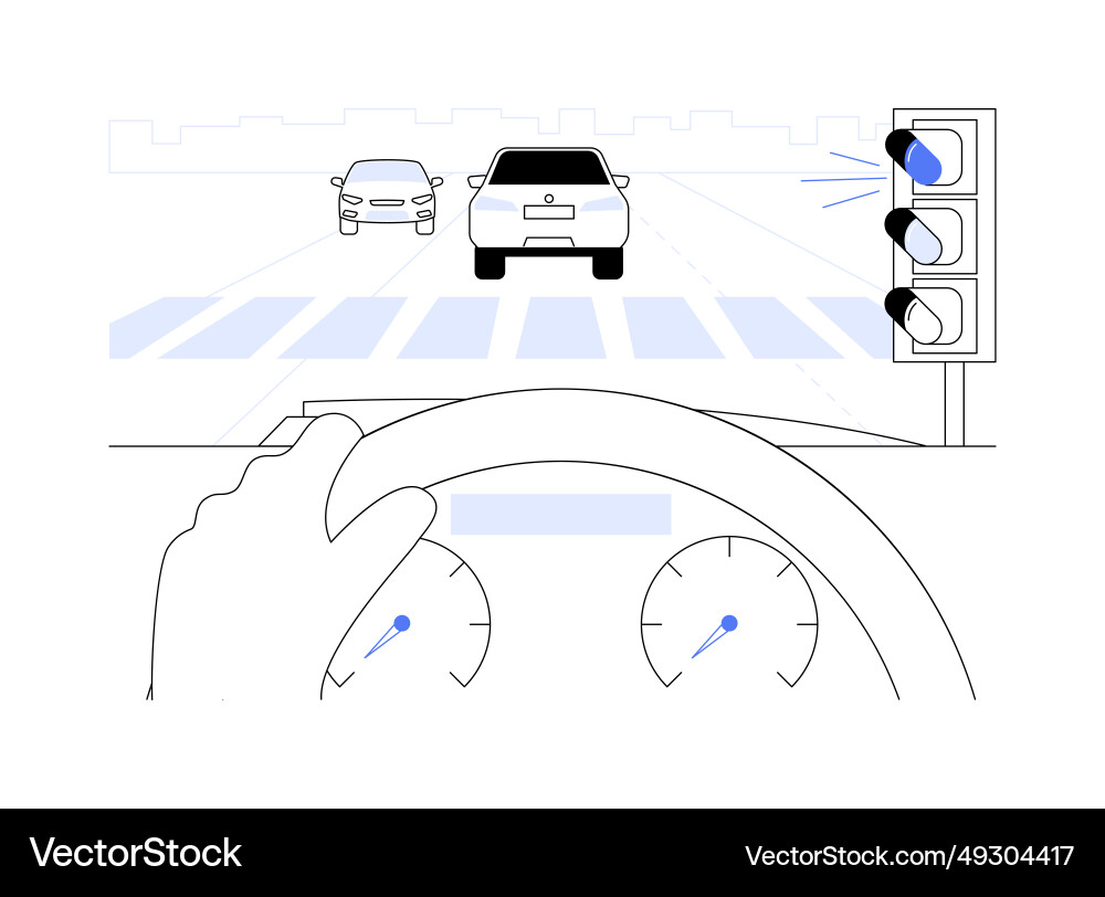 City Road Abstract Concept Royalty Free Vector Image