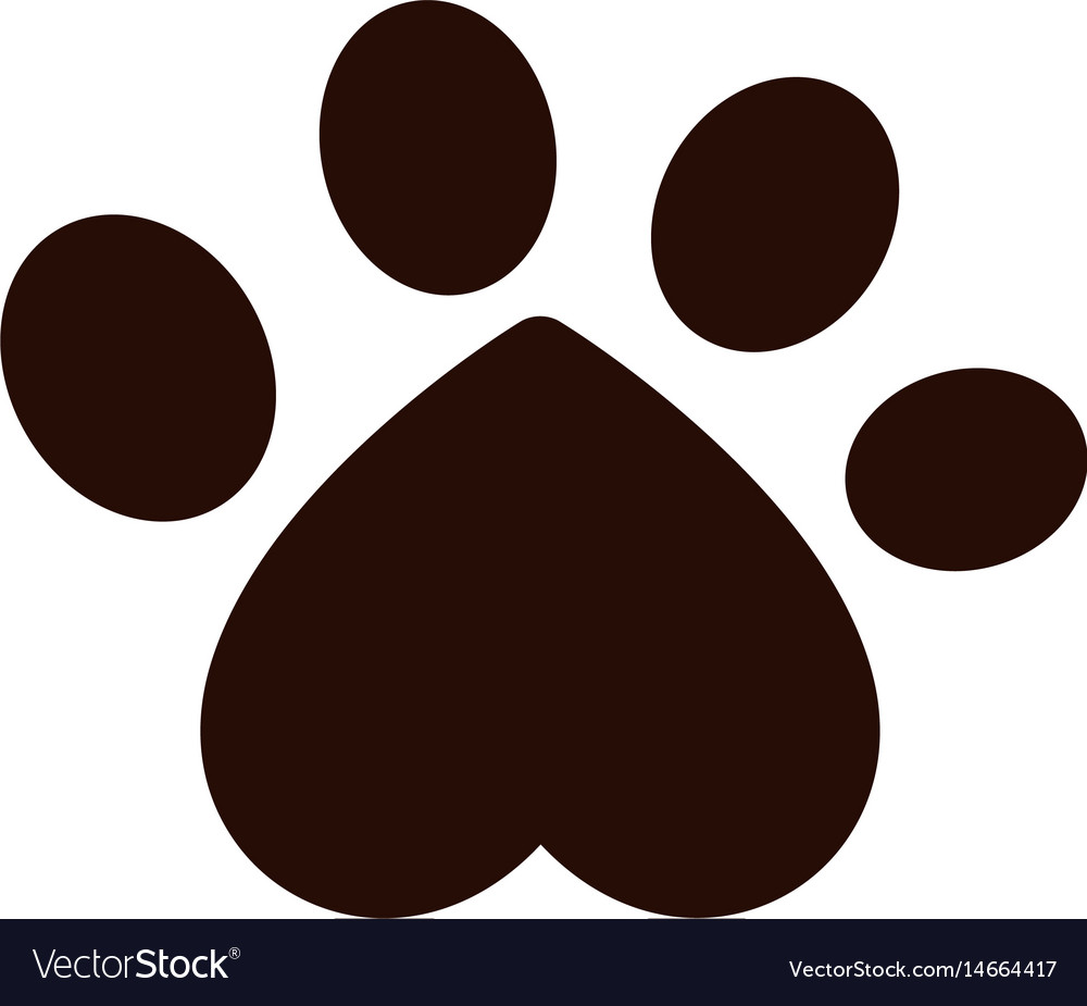 Dog paw print icon