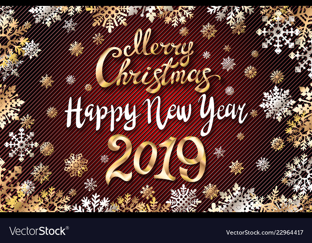 gold merry christmas greetings