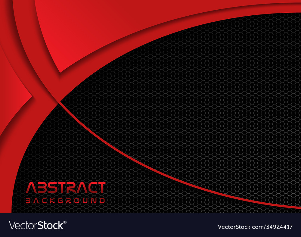 Hexagonal Grid Red Shape Background
