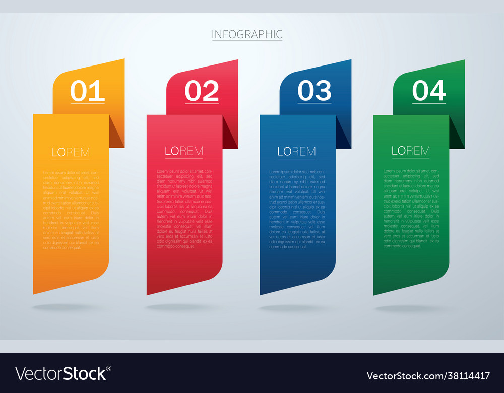 Info grafische Vorlage mit 4 Optionen