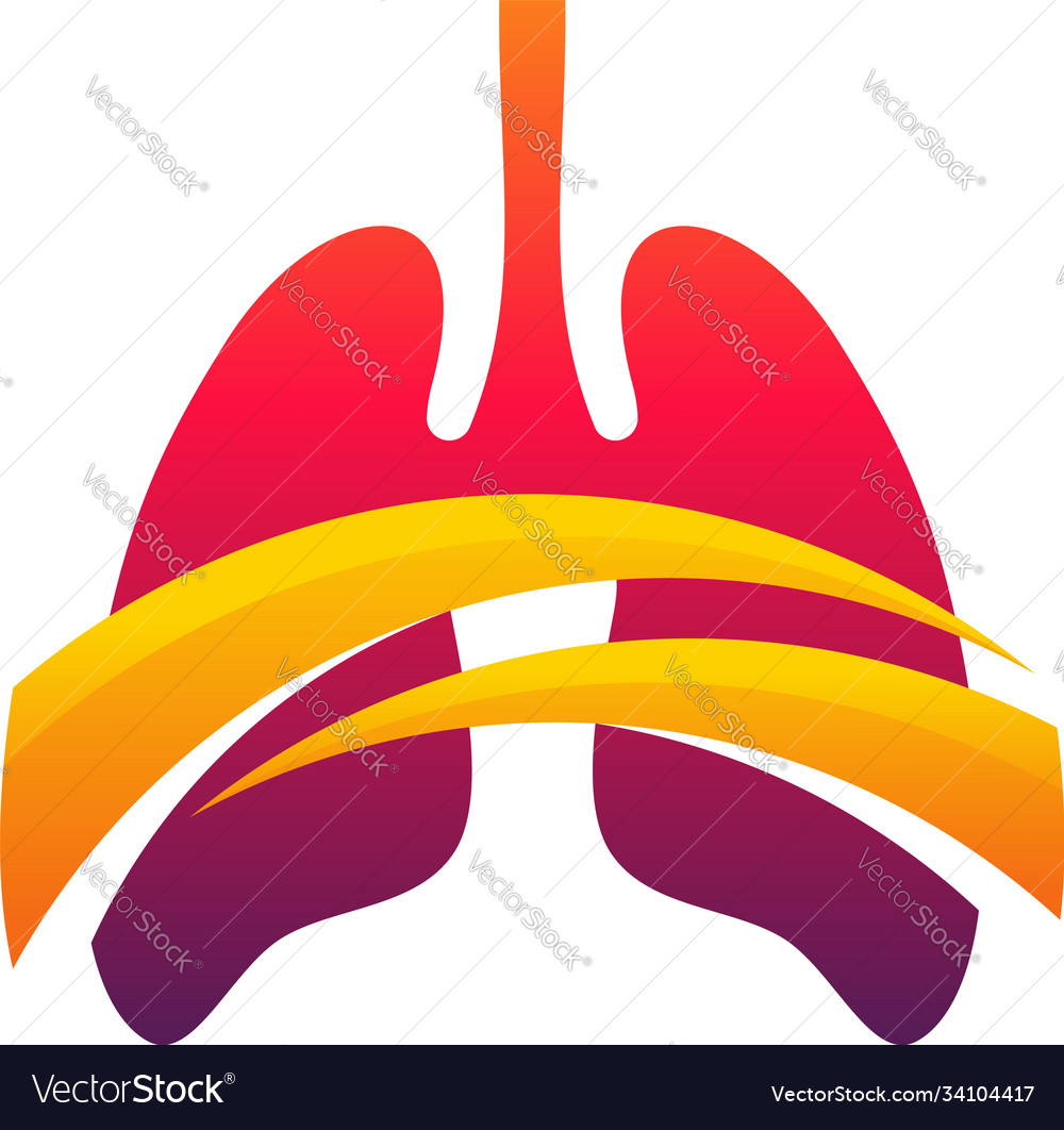 Lungs health logo template lung care designs