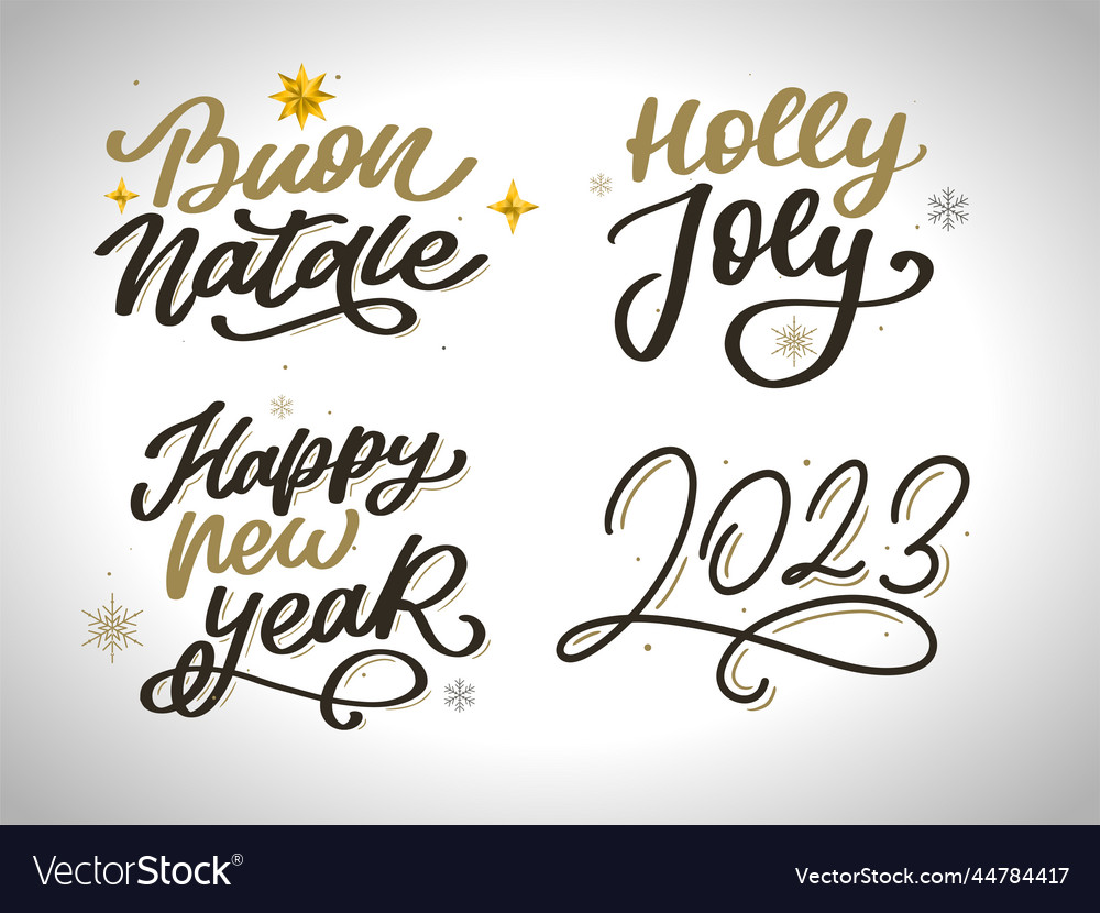 Merry Christmas Set 2023 Happy New Year Royalty Free Vector Merry Christmas Set 2023 Happy New Year Royalty Free Vector