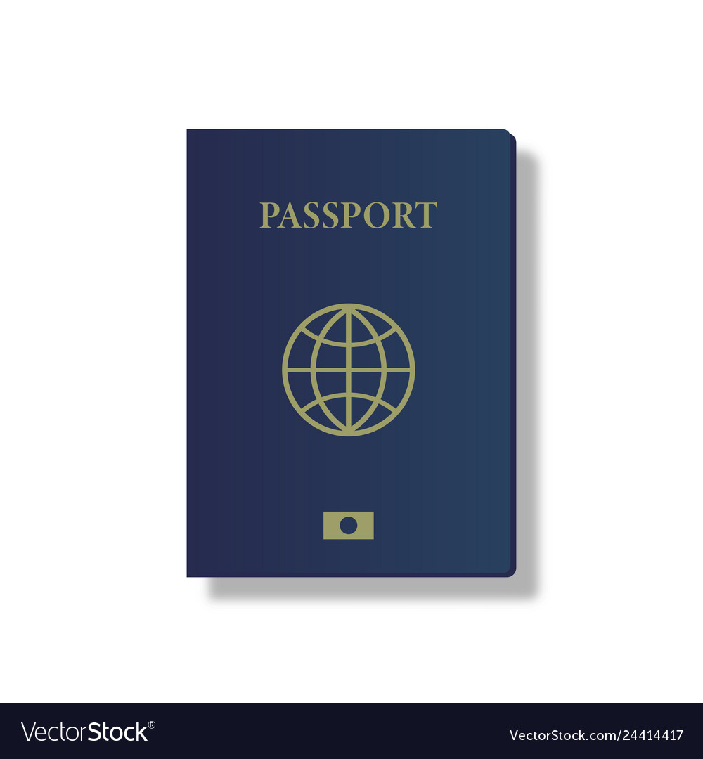 Passport document on a white background Royalty Free Vector