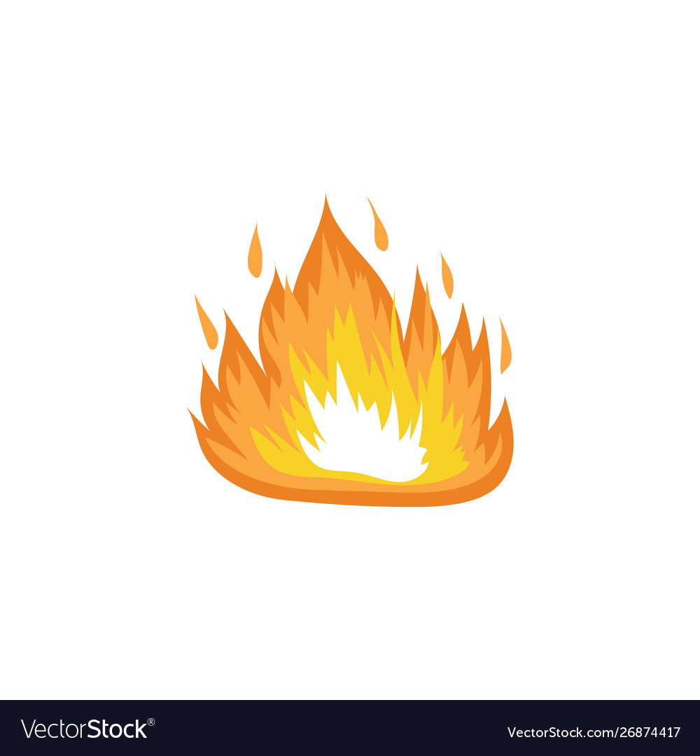 Red and orange hot fire flame burns Royalty Free Vector