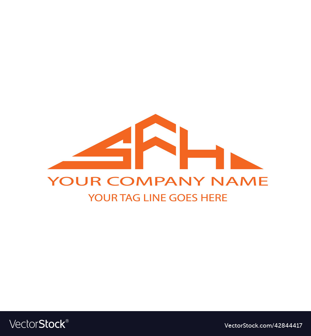 Sfh letter logo creative design with graphic Vector Image