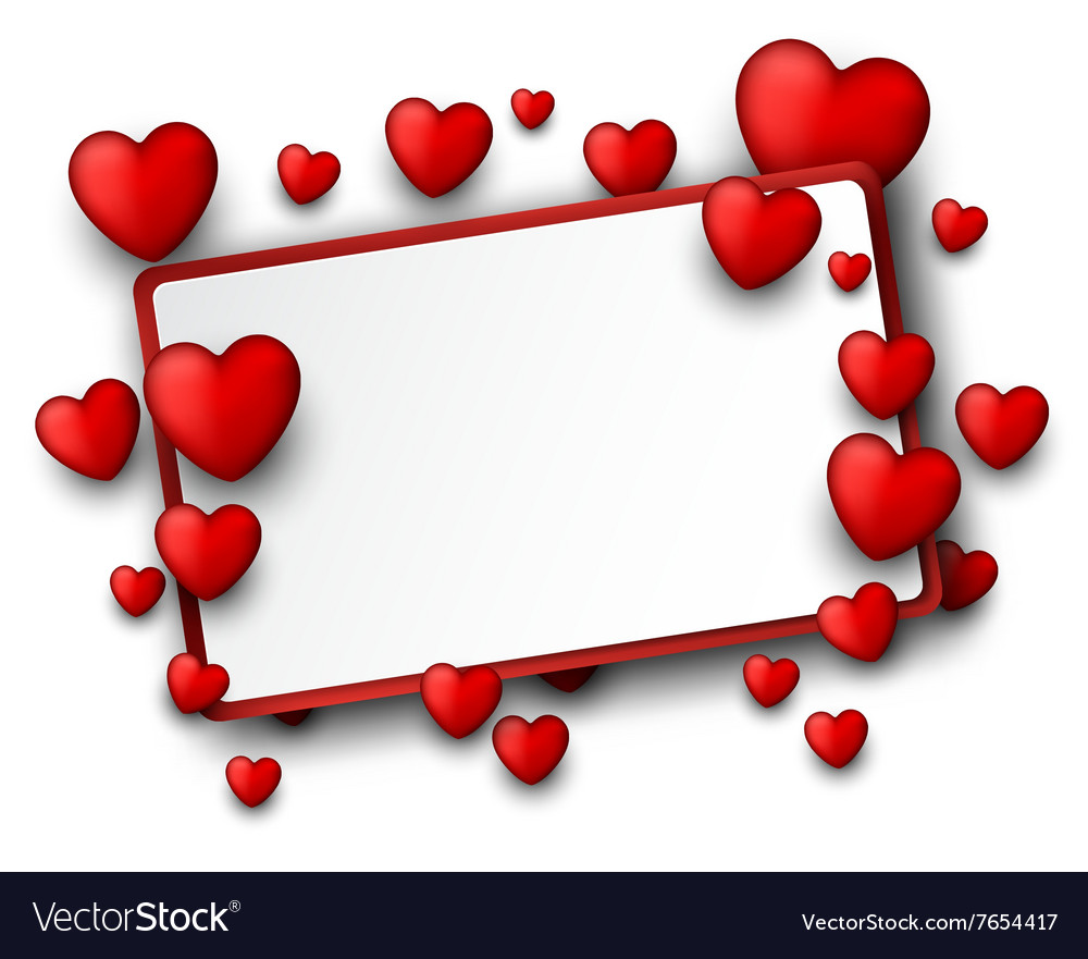 Valentine background with hearts Royalty Free Vector Image