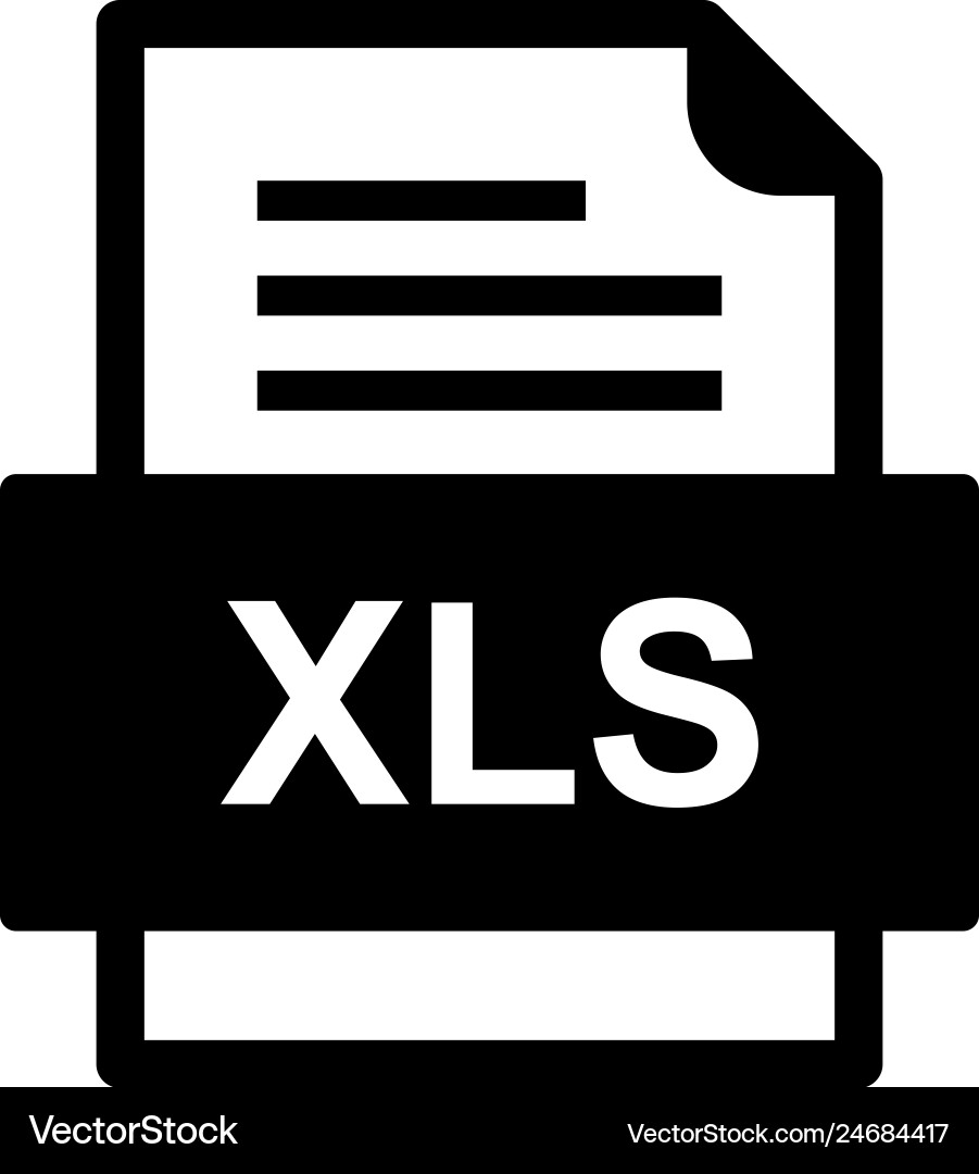 Xls file document icon Royalty Free Vector Image