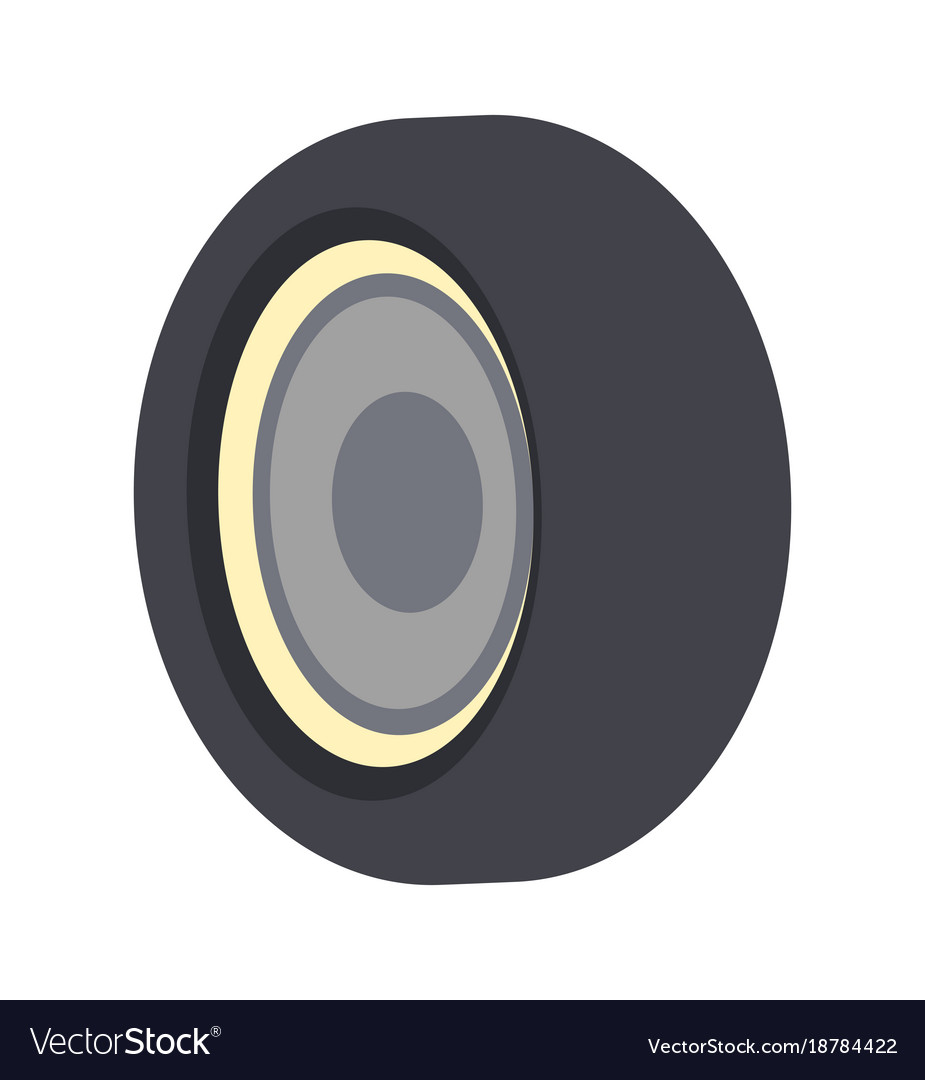 Bus wheel icon isolated icon Royalty Free Vector Image