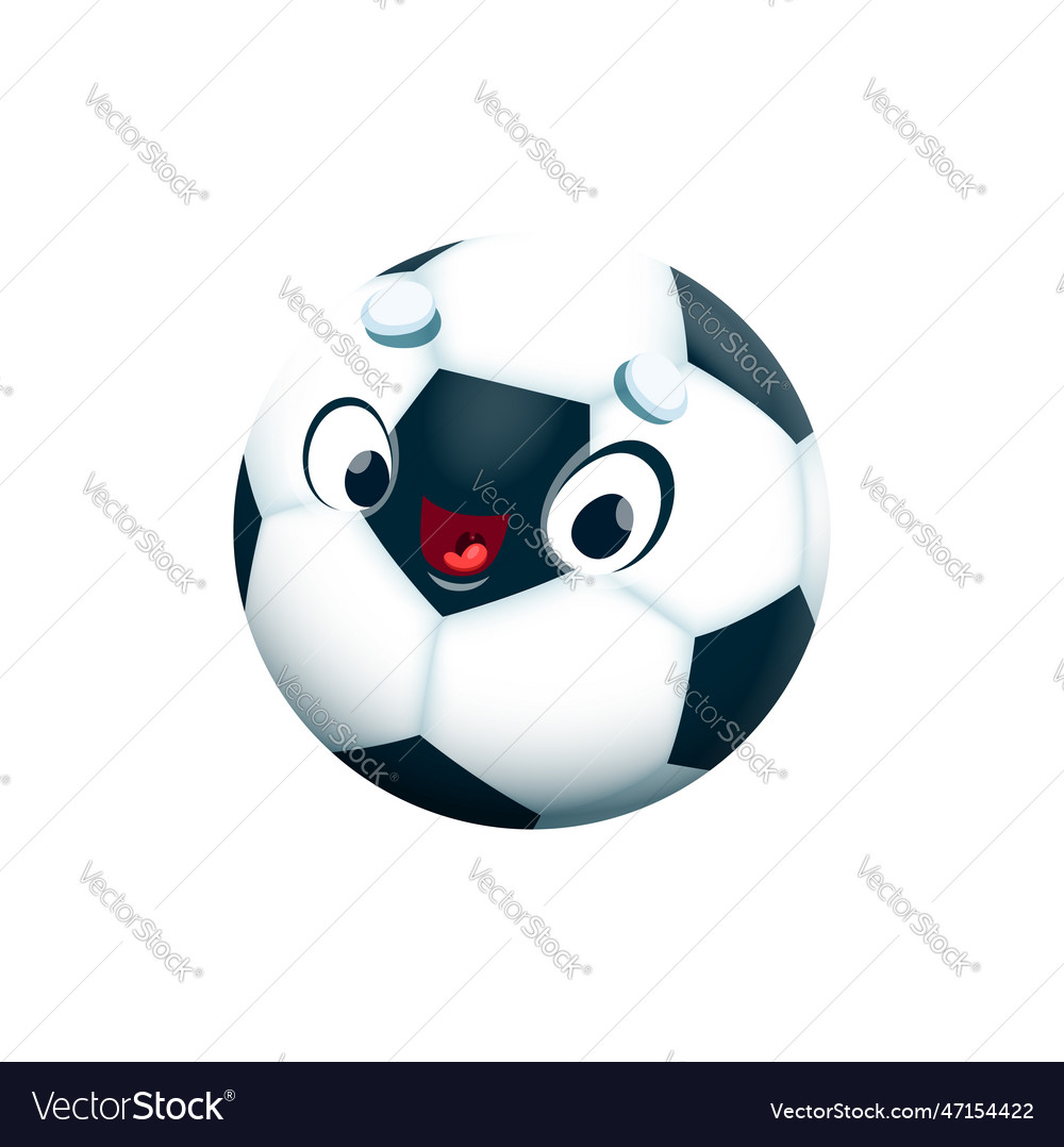 Cartoon football ball back to school character Vector Image