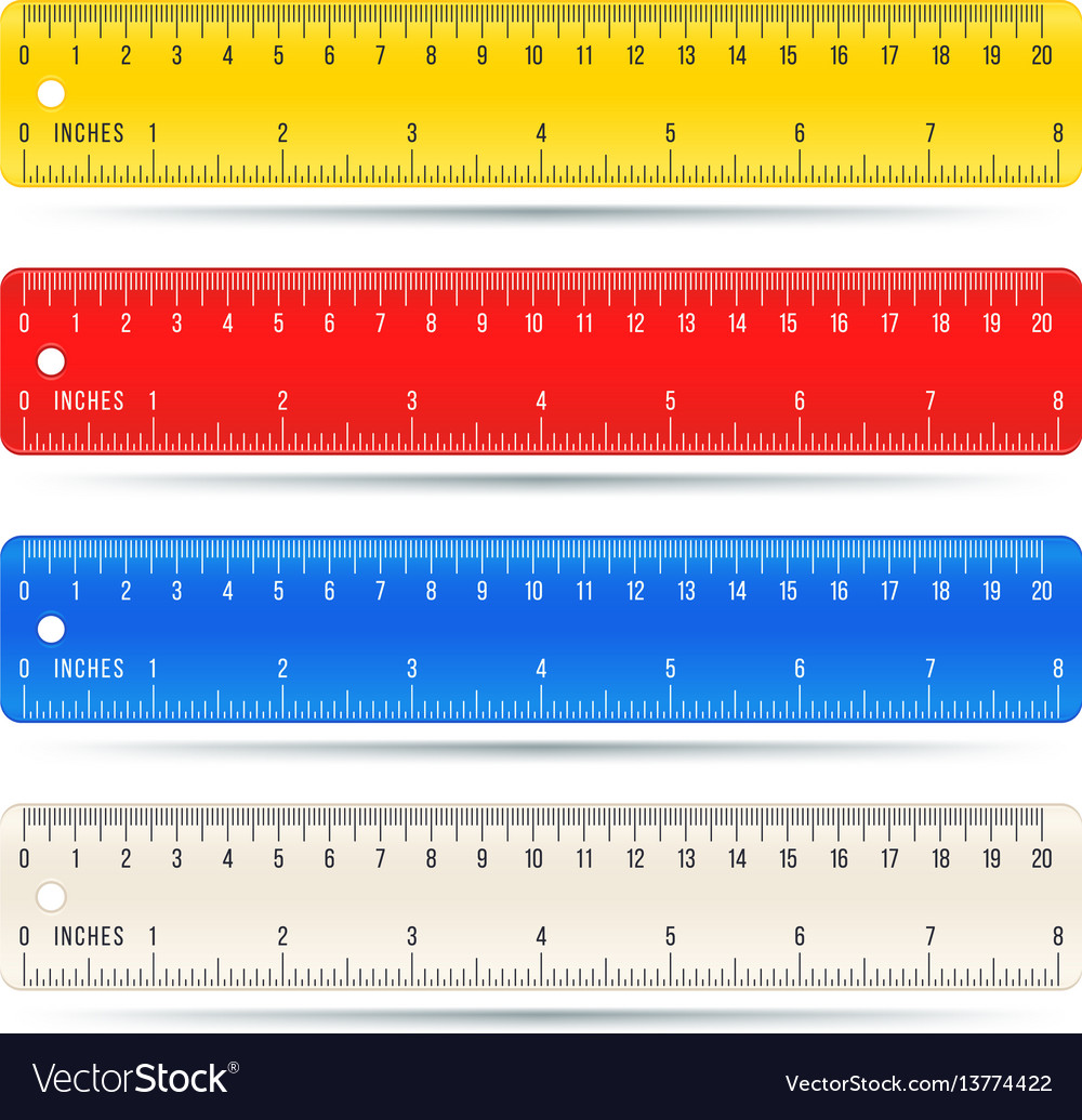 Premium Vector  Set of rulers with inches and cm scale school