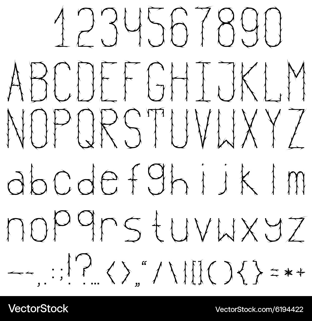 239 Vector Font Font Royalty Free Vector Image - VectorStock