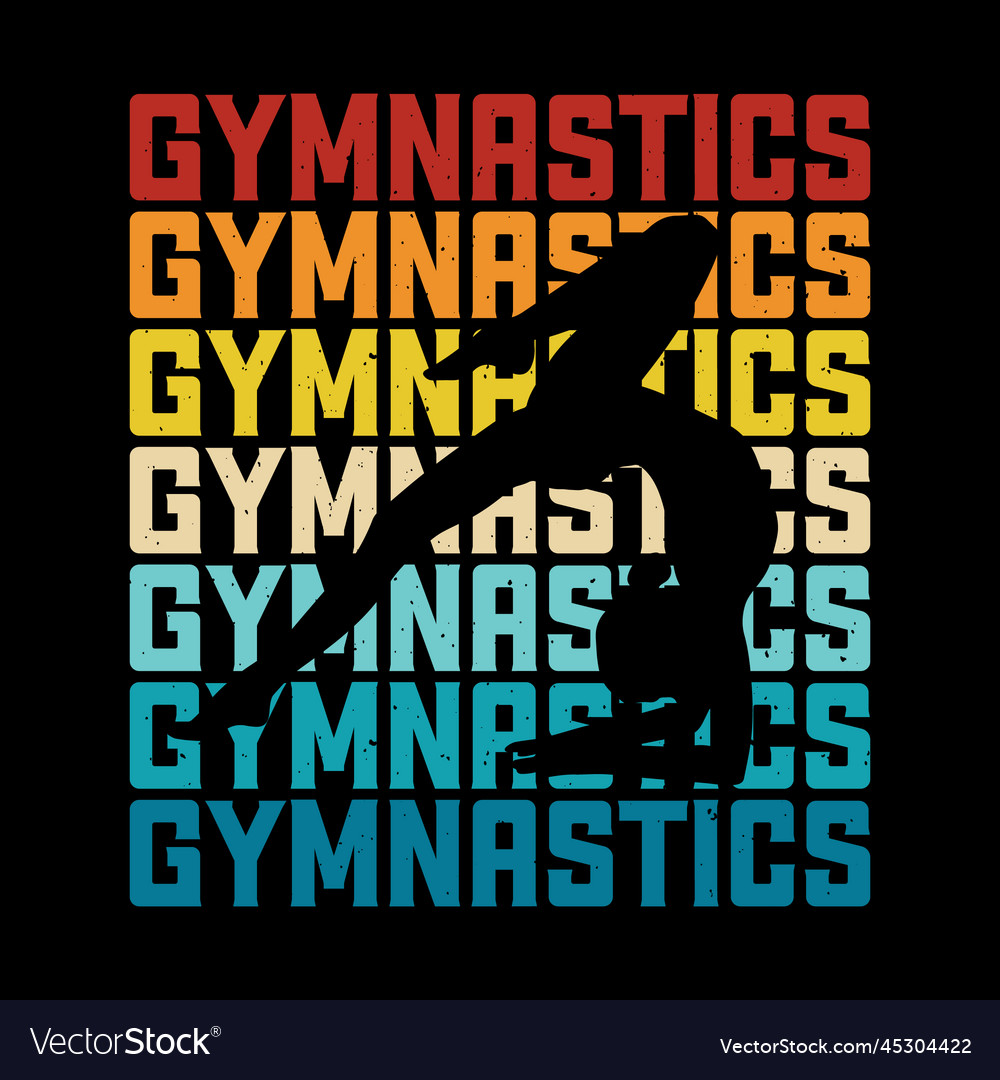 Funny gymnast vintage gymnastics t-shirt design