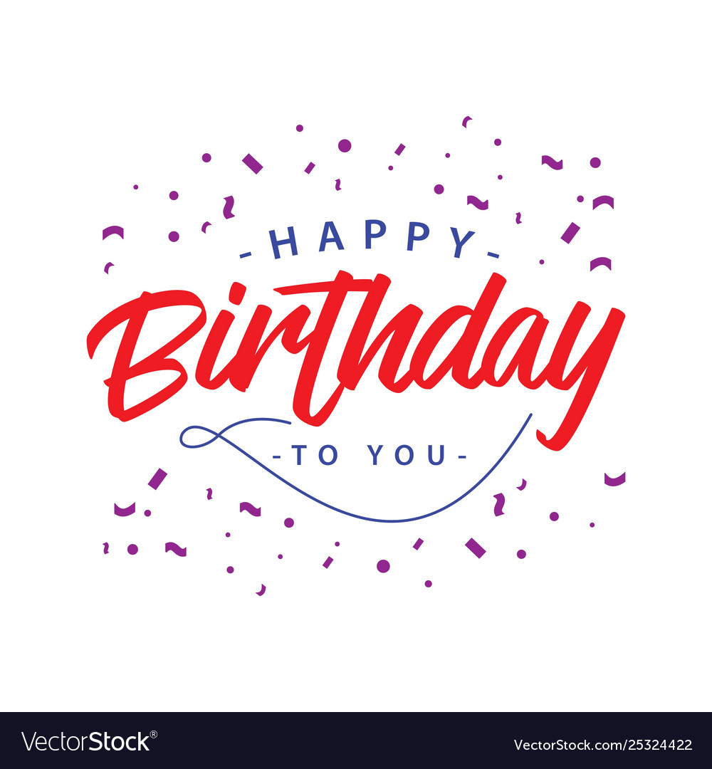 Happy birthday template design Royalty Free Vector Image