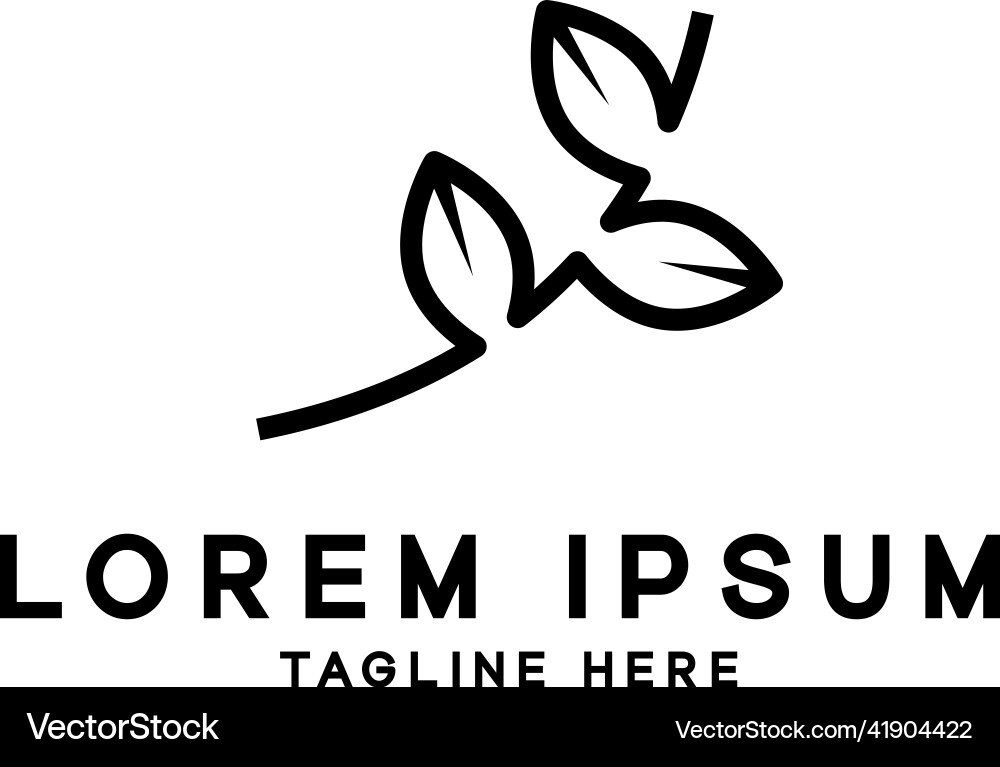 Leaf logo design template Royalty Free Vector Image