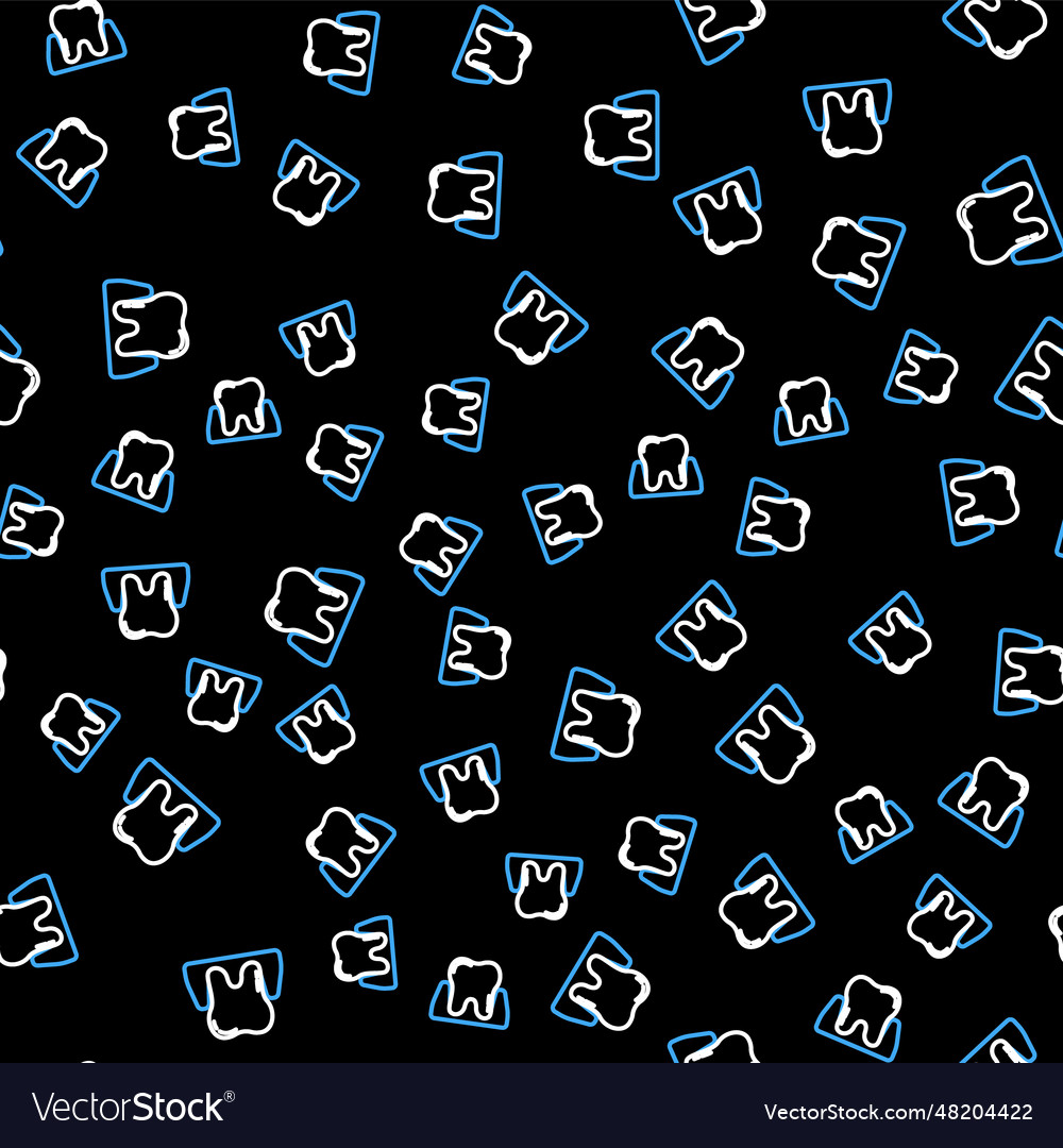 Line tooth icon isolated seamless pattern