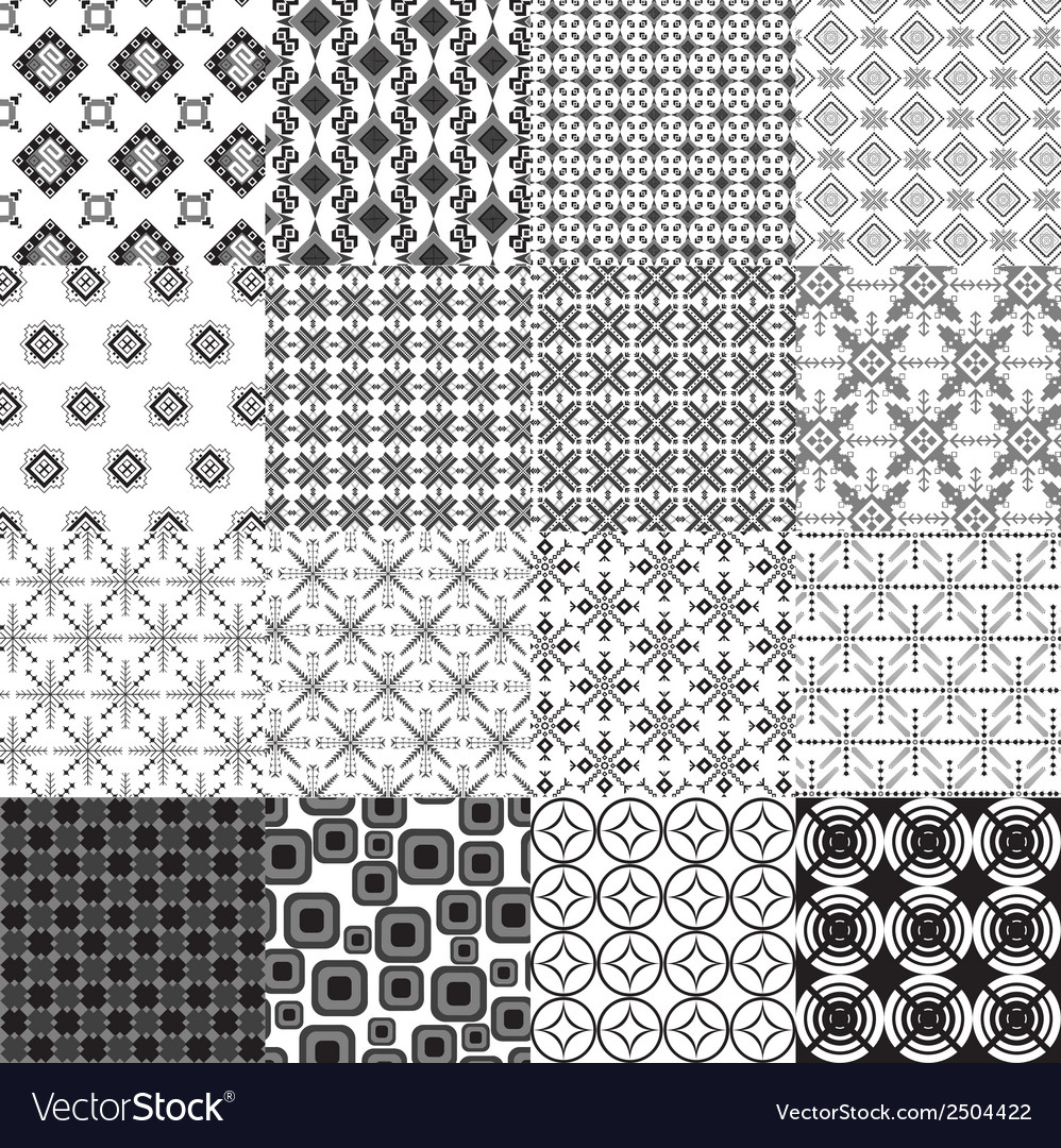 Set of abstract seamless patterns