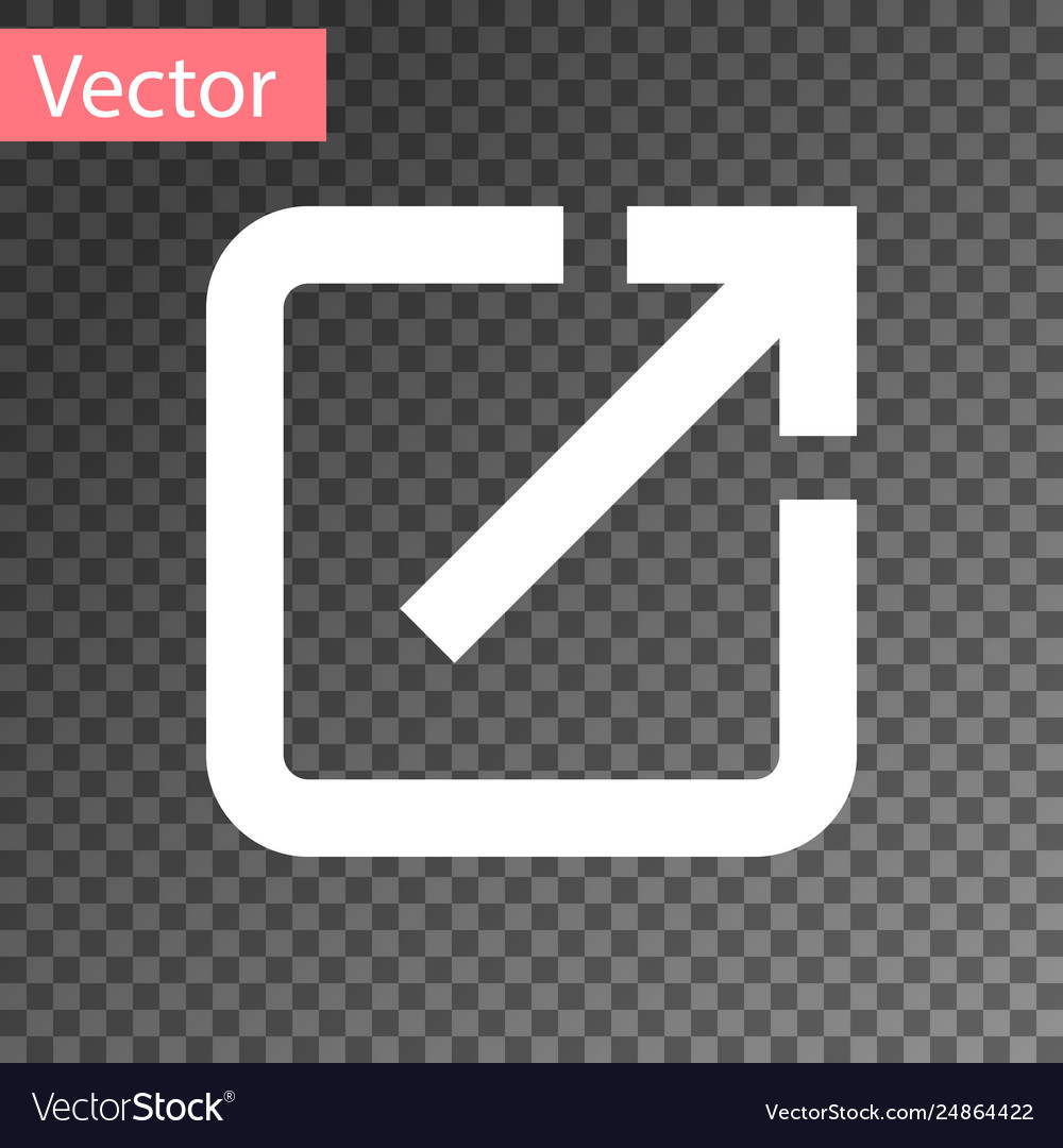 White open in new window icon isolated Royalty Free Vector