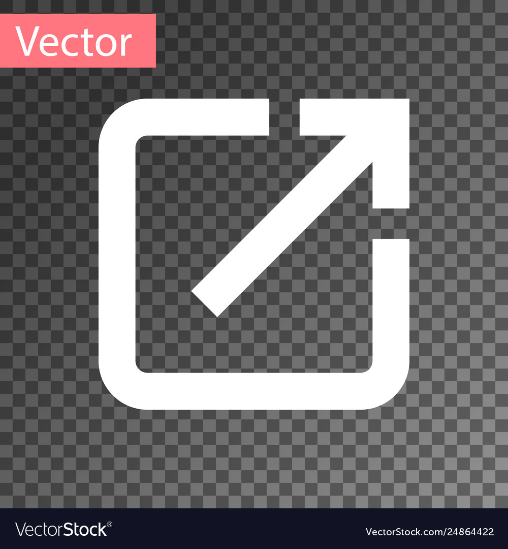 White open in new window icon isolated