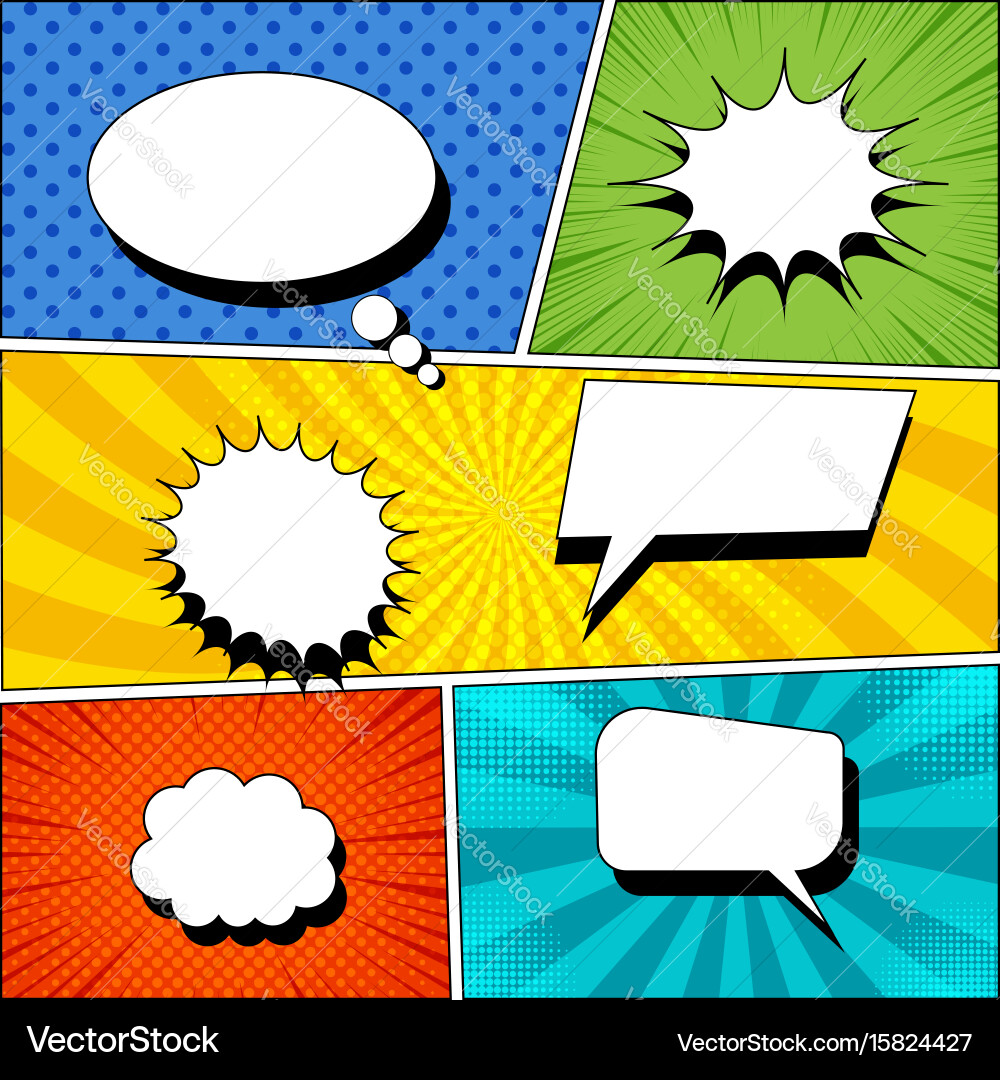 Comic book page background Royalty Free Vector Image