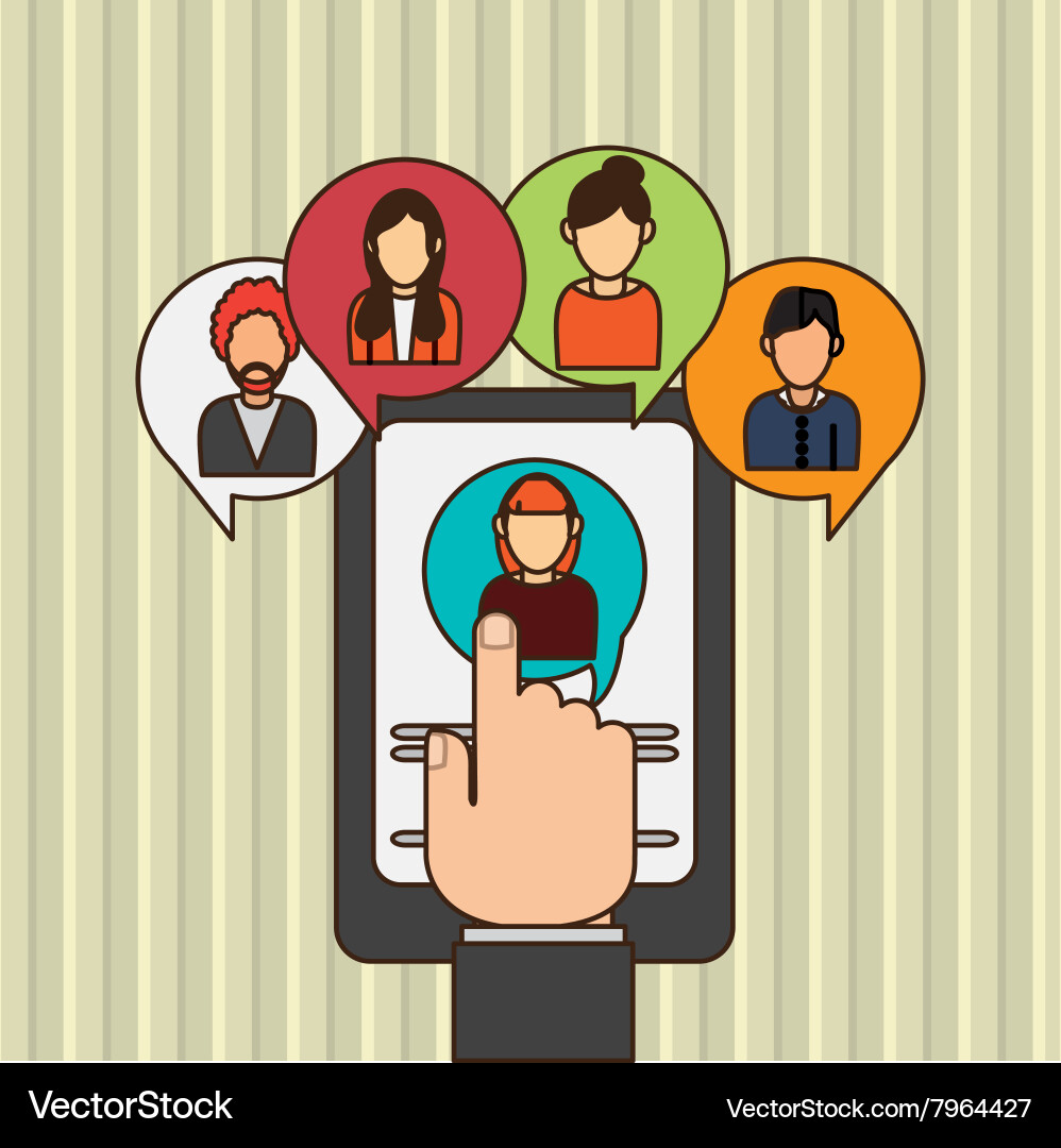 Communication design Royalty Free Vector Image