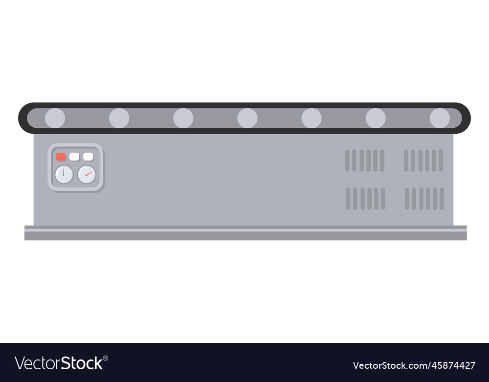 Conveyor cartoon icon industrial moving line