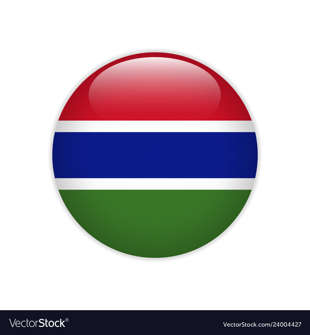 Gambia Flagge auf Knopf