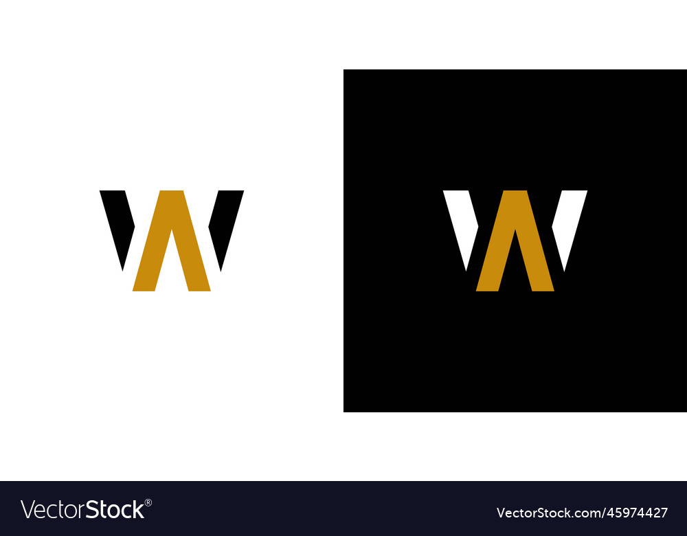 Modern and unique wa logo design Royalty Free Vector Image