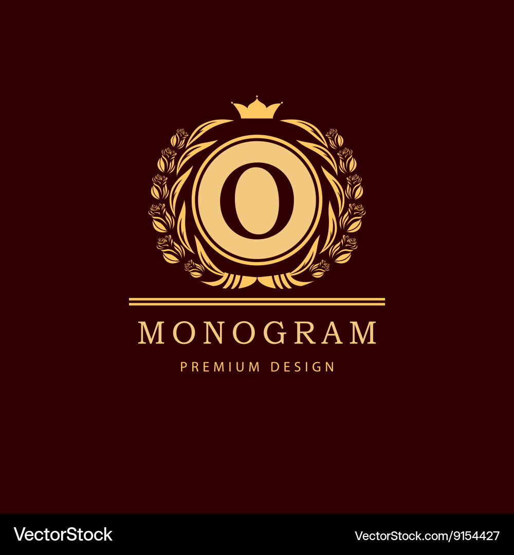 Monogram design elements graceful template Vector Image