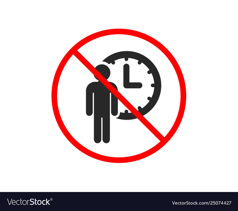 Person waiting icon service time sign Royalty Free Vector