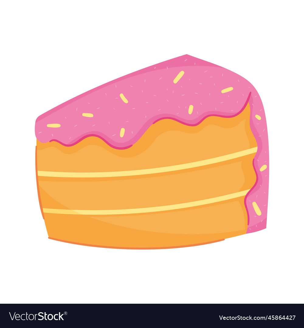 Sweet cake portion Royalty Free Vector Image - VectorStock