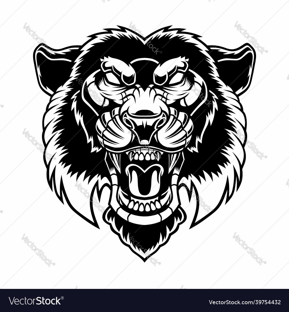 Angry panther head Royalty Free Vector Image - VectorStock