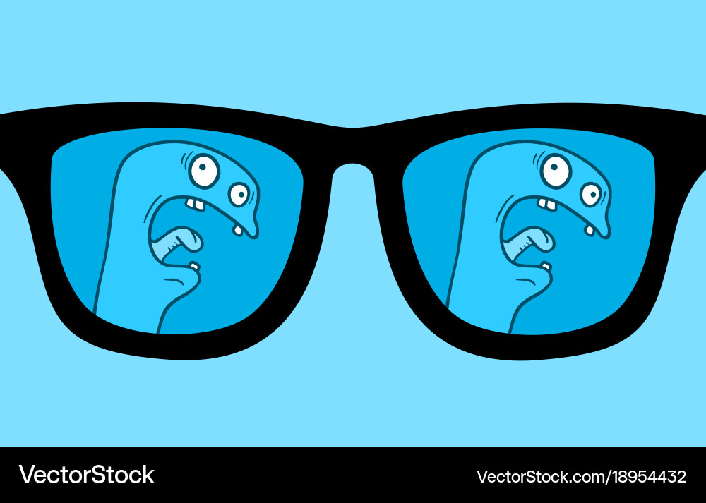 Blue glasses Royalty Free Vector Image - VectorStock