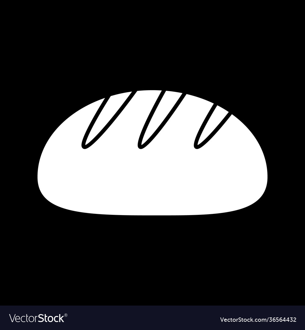 Bread dark mode glyph icon Royalty Free Vector Image Bread dark mode glyph icon Royalty Free Vector Image
