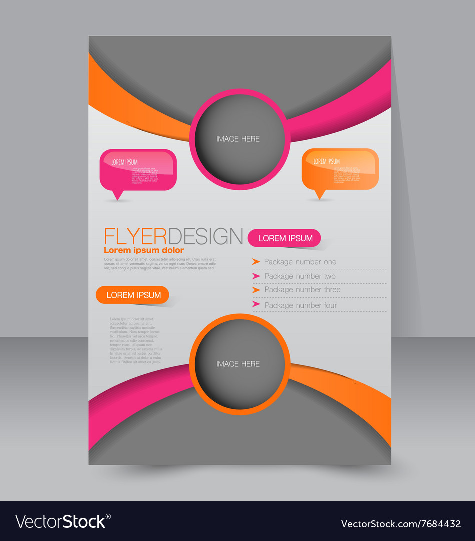 Flyer Template Business Brochure Editable A4 Vector Image 6896